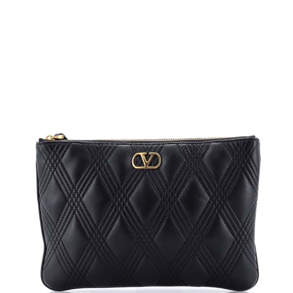 Valentino Garavani Quiltie 67 Zip Pouch #332498V70B